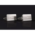 Stainless Steel Cufflinks - Rectangle Etched
